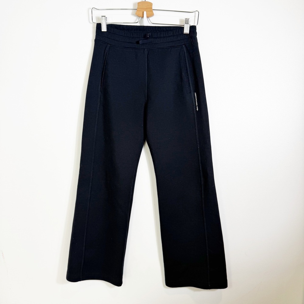 Abercrombie Kids YPB Sweatpants Girls 13/14 Black Wide Leg Active Wicking